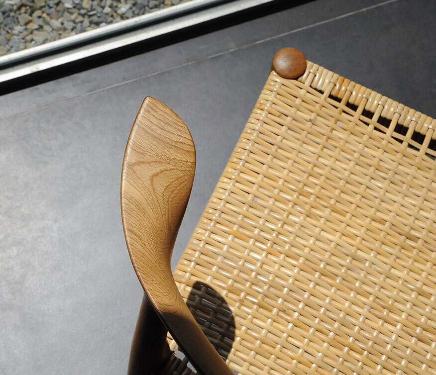 studio.filt Leaf chair 楢 oil仕上 籐座-